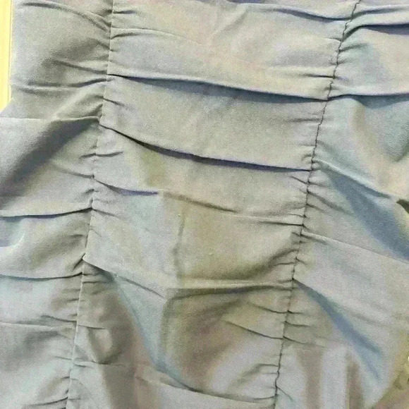Abercrombie & Fitch Ruched Baby Blue Mini Dress, S - Picture 6 of 6